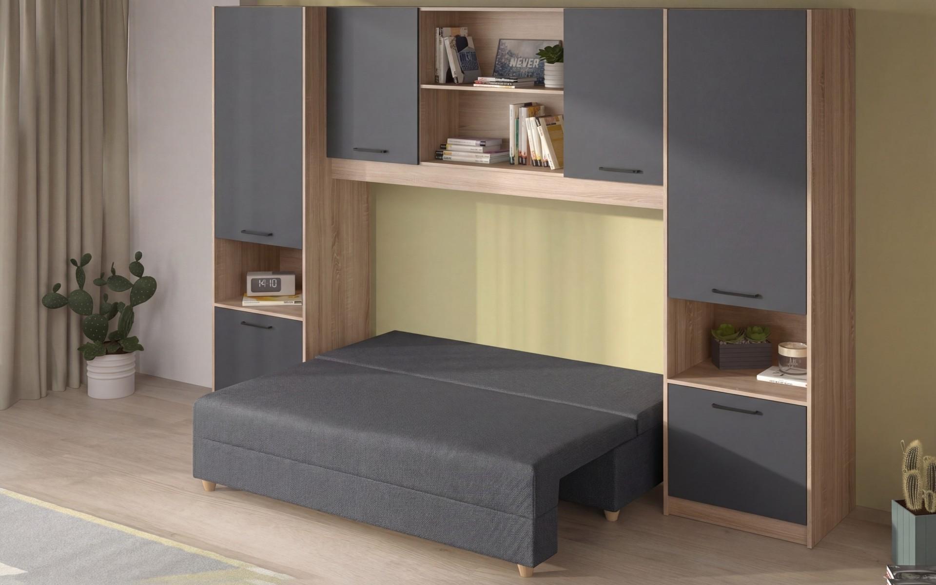 Set Diema, stejar sonoma + antracit mat + gri inchis  3